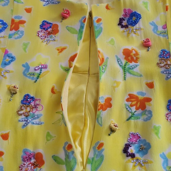 1996 GIANNI VERSACE vintage yellow dress - Picture 5 of 13